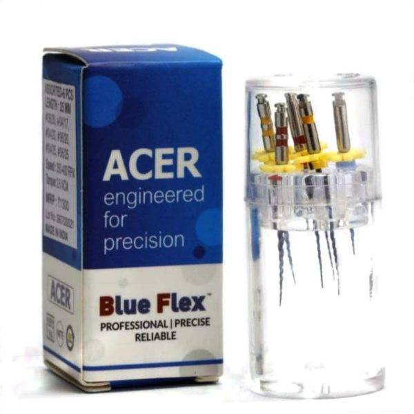 Blue Flex ACER Flexible Rotary Files 21mm Blue Color Coded