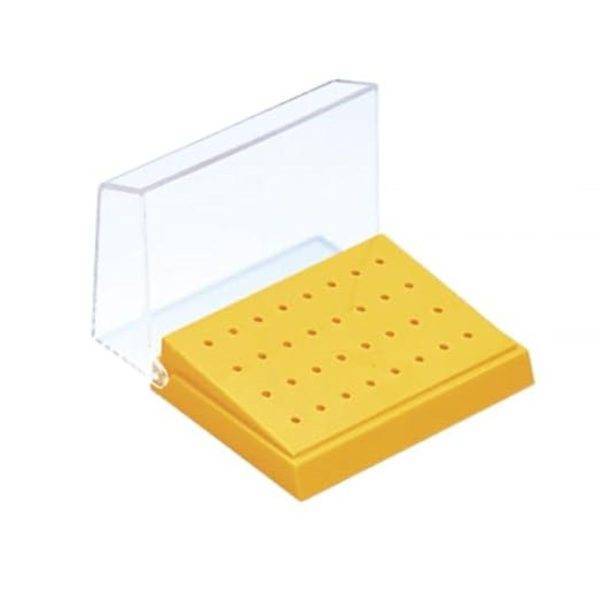 Bur Holder Box (24 holes) Sqaure Dental Bur Box Plastic