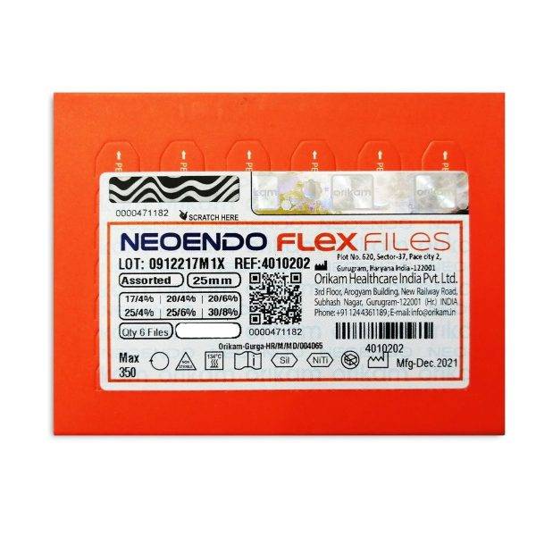 NEOENDO Flex Rotary Files 25mm