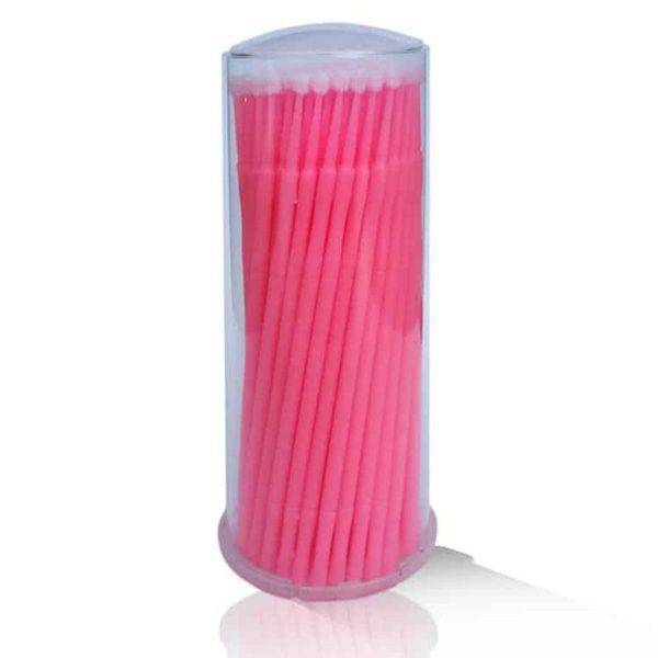 Disposable Applicator Tips Micro Brush Regular Pink 100 Pc