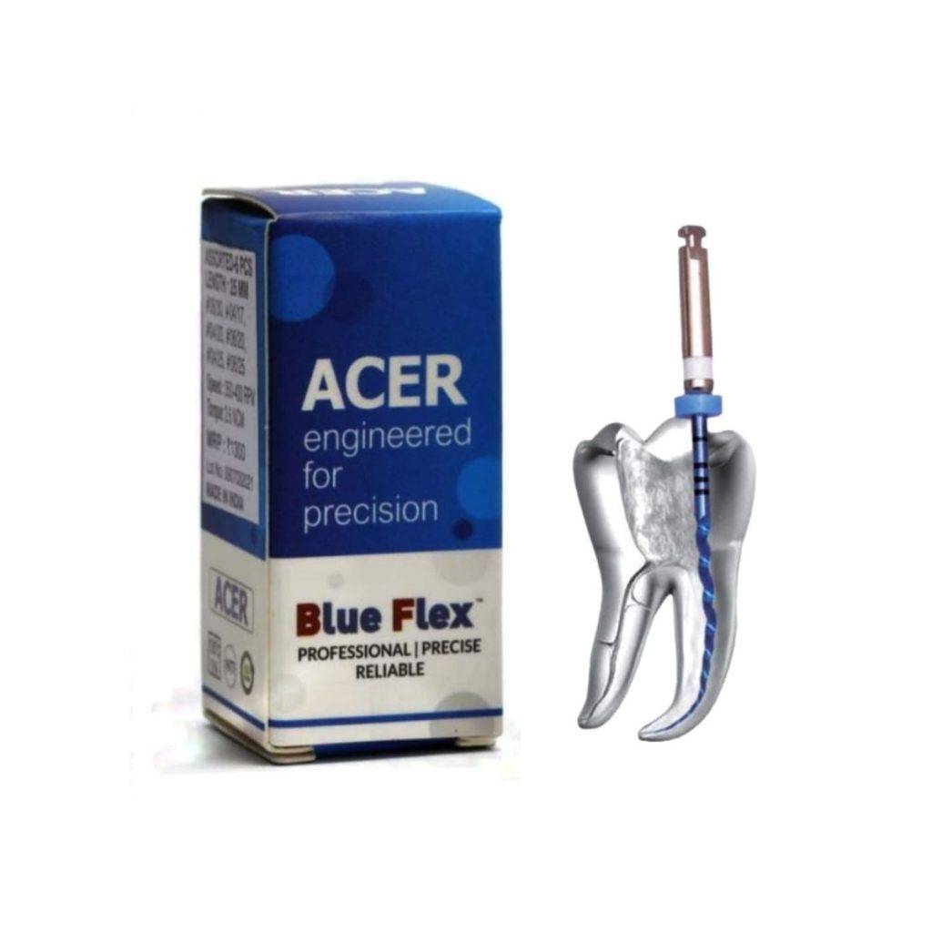 Blue Flex ACER Rotary Flexible Files 25mm