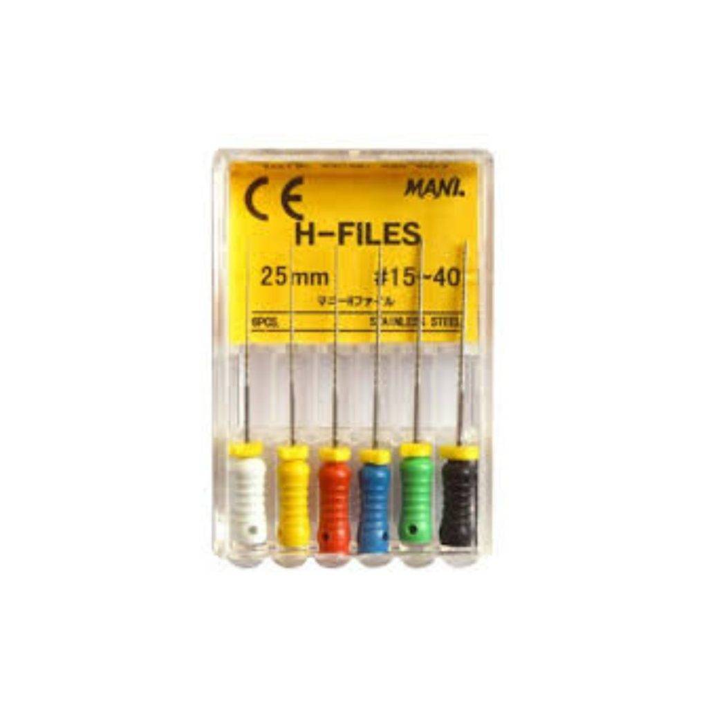MANI H-Files 25mm – 6 Files Pack